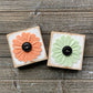 Felt Flower Decor - White and Coral
