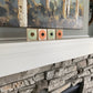 Felt Flower Decor - White and Coral