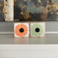 Felt Flower Decor - White and Coral