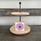 Felt Flower Decor - White and Purple