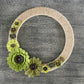 Felt Flower Wreath - Green