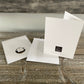 Greeting Cards - 5pc Set of Blank Holiday Cards - Happy Holidays Red Poinsettia Wreath