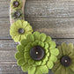 Felt Flower Wreath - Green