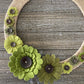 Felt Flower Wreath - Green