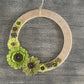 Felt Flower Wreath - Green