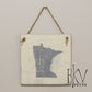 Minnesota Wall Decor - Minnesota Farmhouse Decor - Light Gray