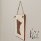 Minnesota Wall Decor - Minnesota Farmhouse Decor - Dark Red
