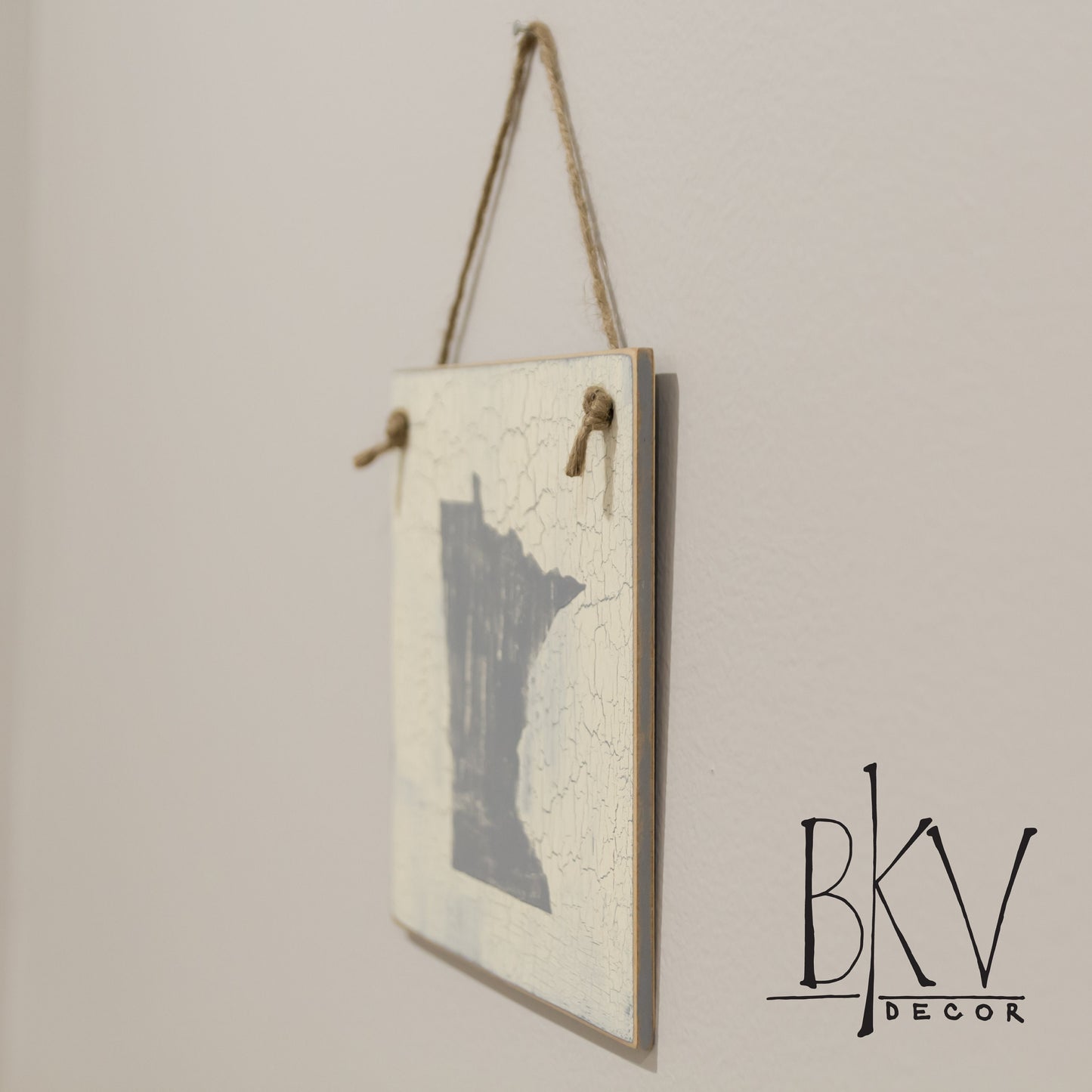 Minnesota Wall Decor - Minnesota Farmhouse Decor - Light Gray