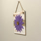 Felt Flower Wall Decor - White Tile with Purple Flower