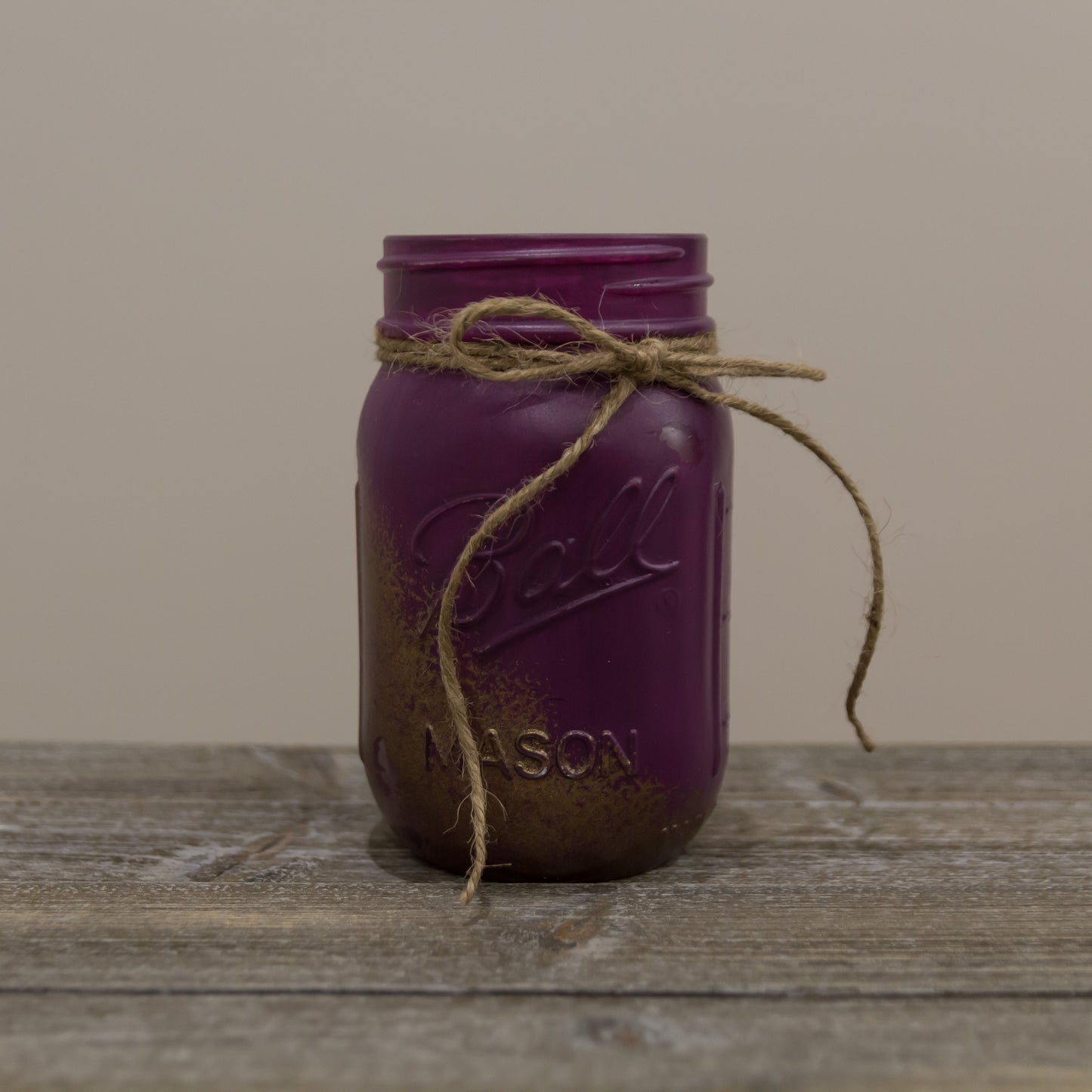 Painted Mason Jars - Purple and Gold