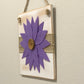 Felt Flower Wall Decor - White Tile with Purple Flower