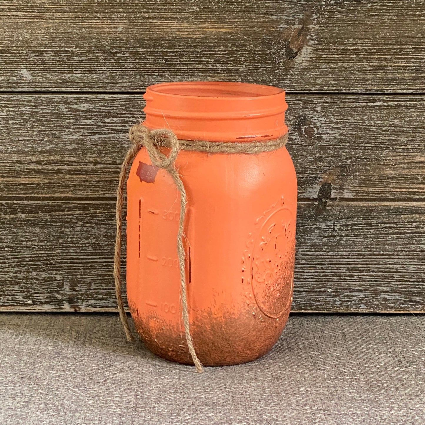 Painted Mason Jars - Coral and Gold