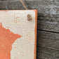 Minnesota Wall Decor - Crackle Minnesota Decor - Coral Minnesota Decor