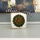 Felt Flower Ornament - White and Olive Green Flower Decor