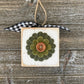 Felt Flower Ornament - White and Olive Green Flower Decor