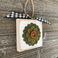 Felt Flower Ornament - White and Olive Green Flower Decor
