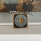 Felt Flower Ornament - Black and Light Blue Flower Decor