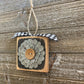 Felt Flower Ornament - Black and Light Blue Flower Decor