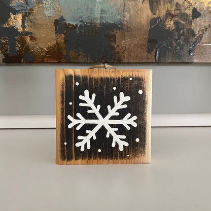 Christmas Decor - Snowflake Ornament - Charcoal Gray