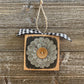 Felt Flower Ornament - Black and Light Blue Flower Decor