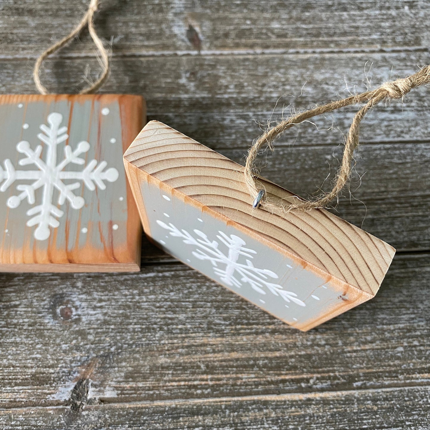 Christmas Decor - Snowflake Ornament - Light Gray