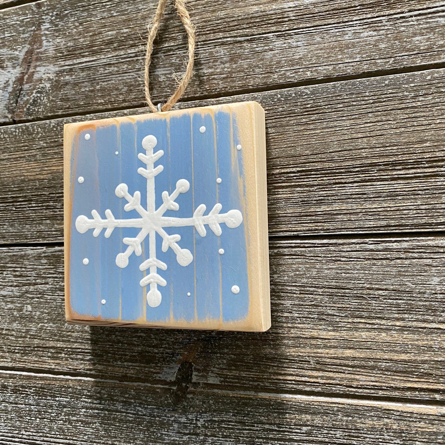 Christmas Decor - Snowflake Ornament - Light Blue