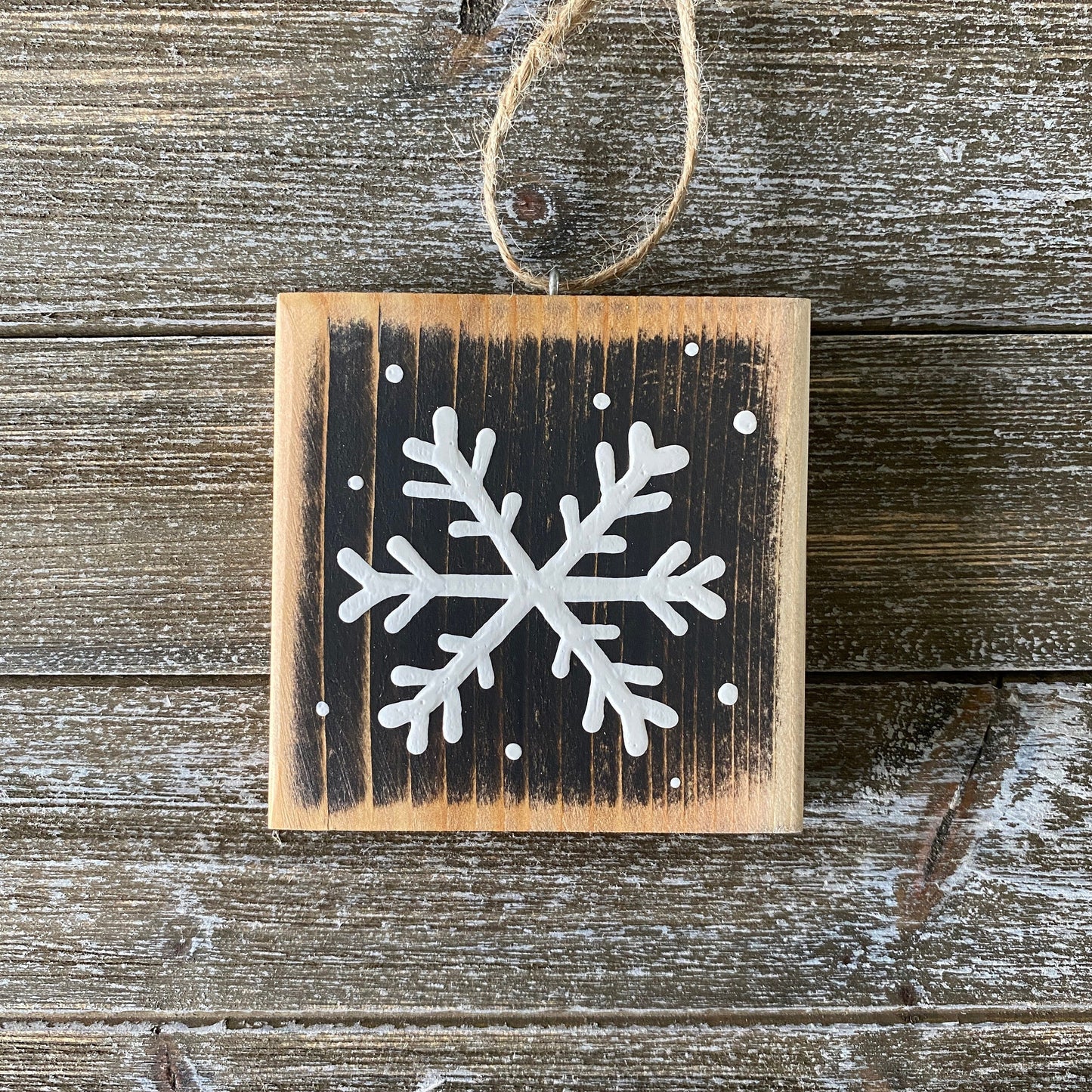 Christmas Decor - Snowflake Ornament - Charcoal Gray