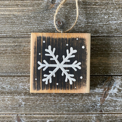 Christmas Decor - Snowflake Ornament - Charcoal Gray