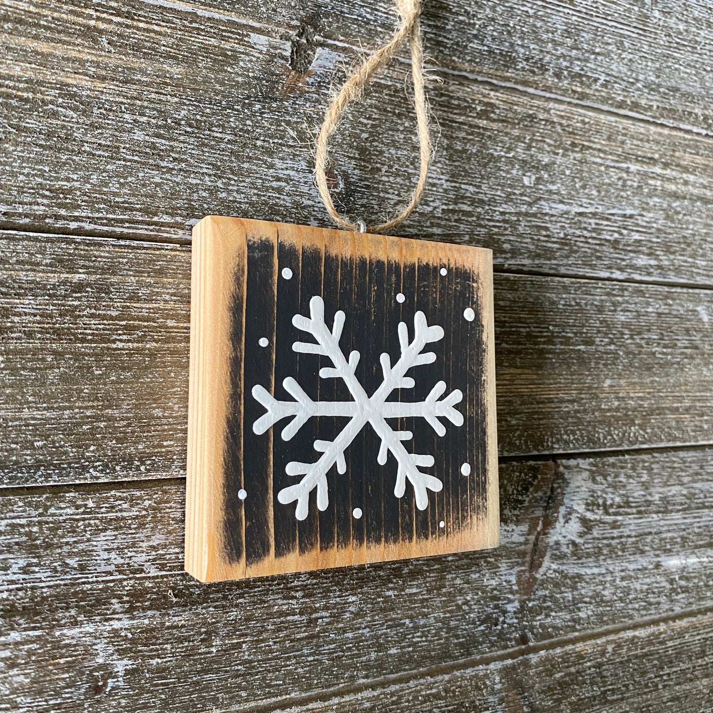 Christmas Decor - Snowflake Ornament - Charcoal Gray