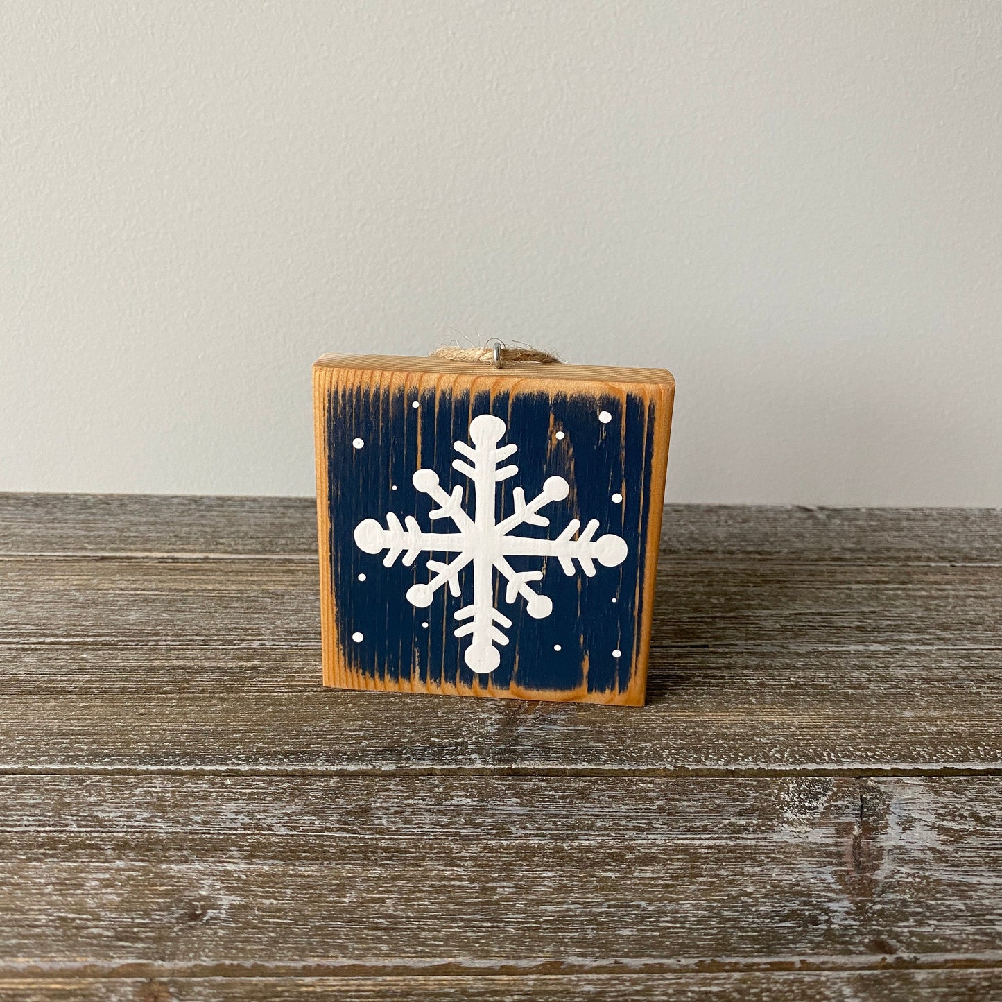 Christmas Decor - Snowflake Ornament - Navy Blue