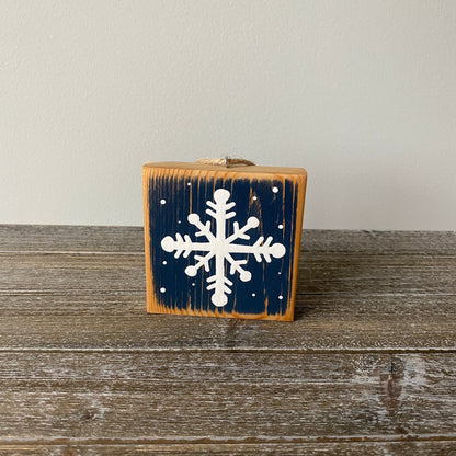 Christmas Decor - Snowflake Ornament - Navy Blue