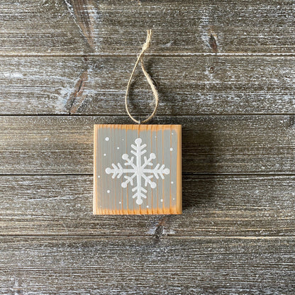 Christmas Decor - Snowflake Ornament - Light Gray