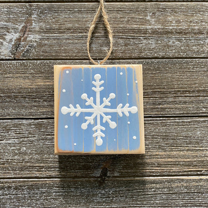 Christmas Decor - Snowflake Ornament - Light Blue
