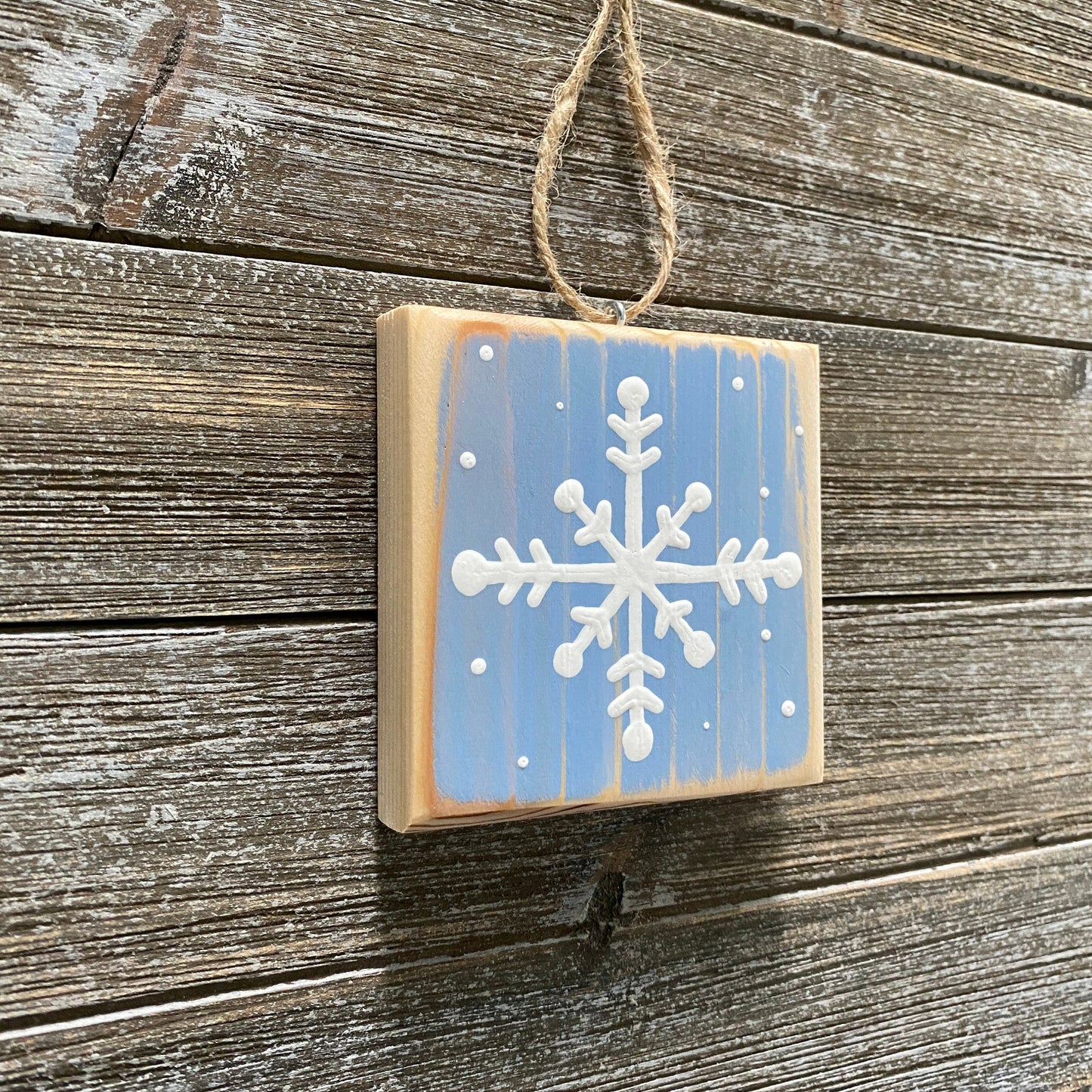 Christmas Decor - Snowflake Ornament - Light Blue