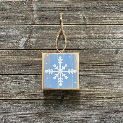 Christmas Decor - Snowflake Ornament - Light Blue