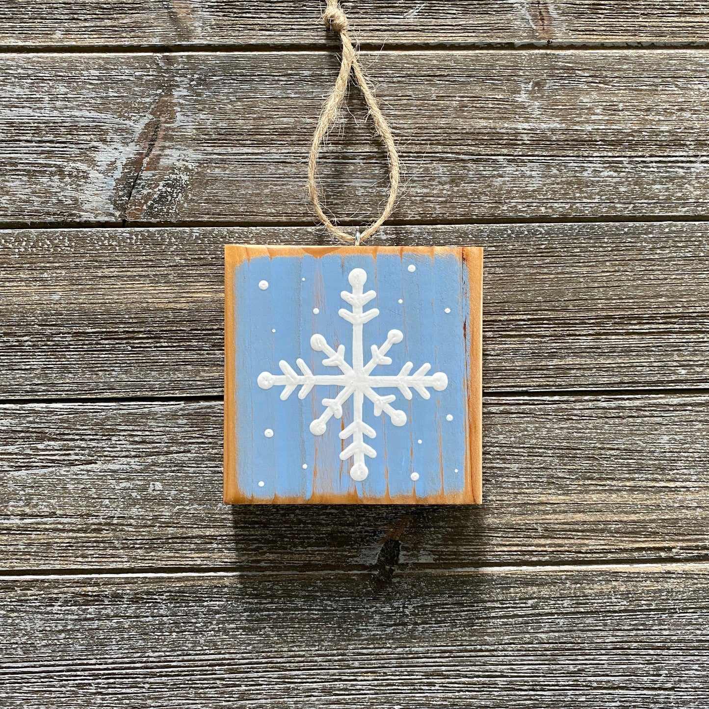 Christmas Decor - Snowflake Ornament - Light Blue