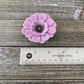 Felt Flower Embellishments for Crafts - Light Purple Flower with Wood Button - Small