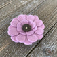 Felt Flower Embellishments for Crafts - Light Purple Flower with Wood Button - Small