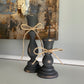 Farmhouse Decor - Candlestick Holders - Gray and White