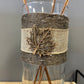Yarn Wrapped Vase with Maple Leaf