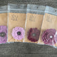 Felt Flower Embellishments for Crafts - Light Purple Flower with Wood Button - Small