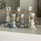 Farmhouse Decor - Candlestick Holders - Gray and White