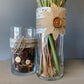 Yarn Wrapped Vase with Rustic Leaf - Small