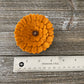 Felt Flower Embellishments for Crafts - Orange Flower with Wood Button - Large