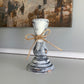 Farmhouse Decor - Candlestick Holders - Gray and White