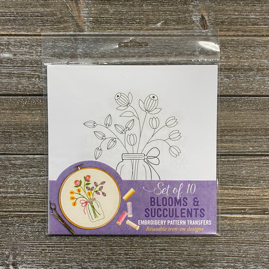 Embroidery Transfers - Blooms & Succulents
