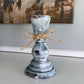 Farmhouse Decor - Candlestick Holders - Gray and White