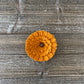 Felt Flower Embellishments for Crafts - Orange Flower with Wood Button - Large