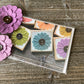 Greeting Cards - 5pc Set of Blank Thank You Cards - Multi Color Felt Flowers