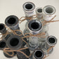 Farmhouse Decor - Candlestick Holders - Gray and White